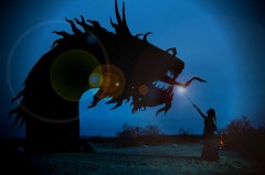 Jamie tames the dragon. Photo by Sean Selfridge.