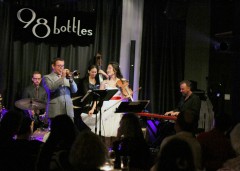 Zlatkovich at 98 Bottles with Gilbert Castellanos and Jamie Shadowlight. Photo by Dennis Andersen.