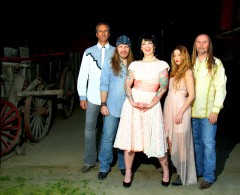 Three Chord Justice: Jeff Houck, Mark Markowitz, Liz Grace, Cheryl and Dave Preston. Photo by Dennis Andersen.