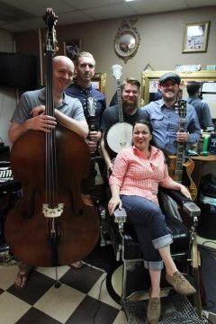 Fanny and the Atta Boys (Pete Hamilton, Toby Pikles, Joel Tuttle, Natt Wise, and Fanny in front). Photo by Dan Chusid.