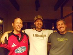 Simeon with his brother, Nathaniel (left), and Matthew Stewart